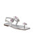 The Camie Stone Sandal - Silver - Silver