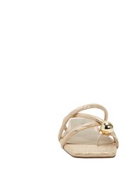 The Camie Toe Thong Sandal - Gold