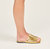 The Caught Up Fishnet Sandal - Gold