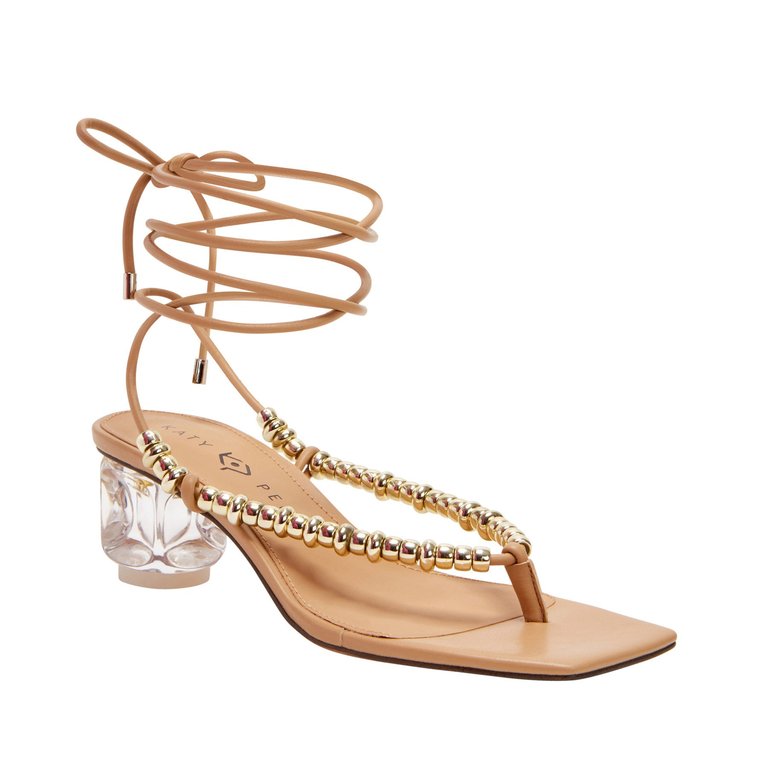 The Cubie Bead Sandal - Biscotti