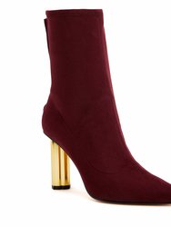 The Dellilah High Bootie - Burgundy - Burgundy