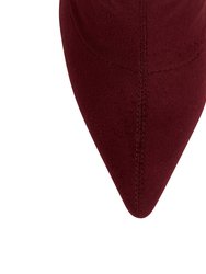 The Dellilah High Bootie - Burgundy