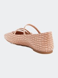 The Evie Button Flat - Butterscotch