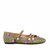 The Evie Button Flat - Violet Multi