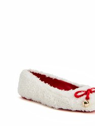 The Evie Christmas Flat - Off White/True Red - Off White/True Red
