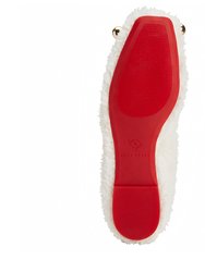 The Evie Christmas Flat - Off White/True Red
