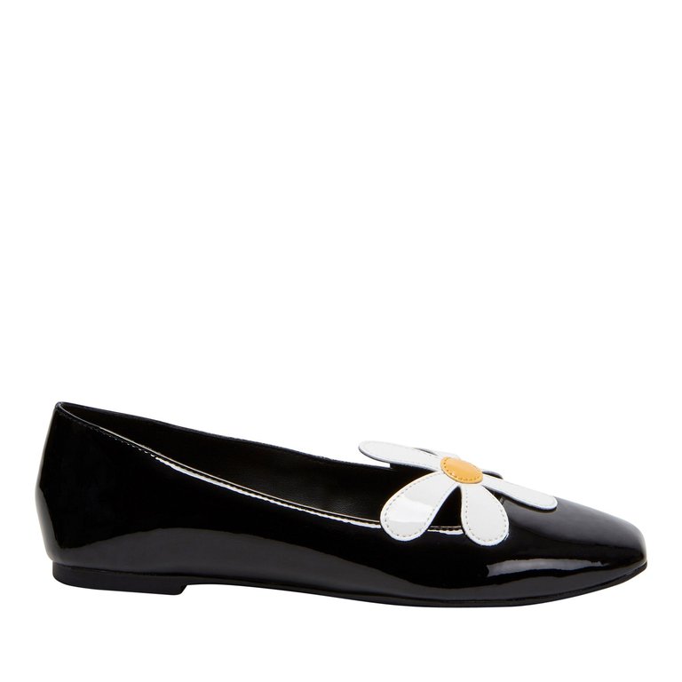 The Evie Daisy Flat - Black