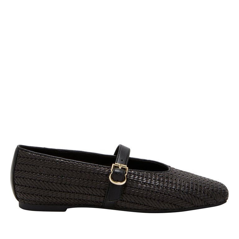 The Evie Mary Jane Woven - Black