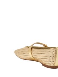 The Evie Mary Jane Woven - Gold