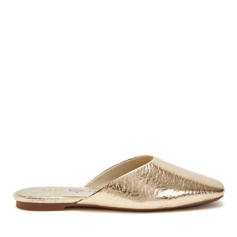 The Evie Mule - Gold - Gold