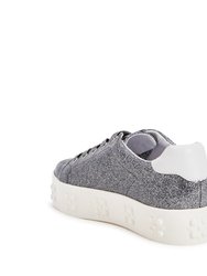 The Florral Sneaker - Silver