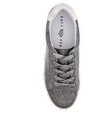 The Florral Sneaker - Silver