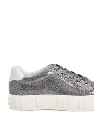 The Florral Sneaker - Silver - Silver