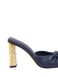 The Framing Heel Knotted Sandal - Midnight Blue