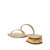 The Framing Low Heel Sandal - Gold