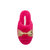 The Fuzzy Bow Slide - Hot Pink