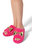 The Fuzzy Bow Slide - Hot Pink