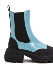 The Geli Combat Boot - Tranquil Blue