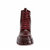 The Geli Combat Croco Emboss Boot - Burgundy