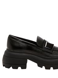 The Geli Combat Loafer - Black - Black