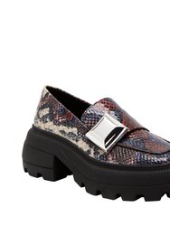 The Geli Combat Loafer - Red Multi