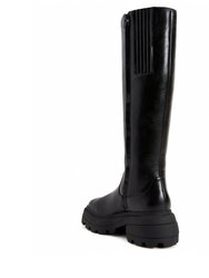 The Geli Solid Tall Boot - Black