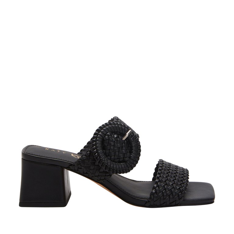 The Gemm Woven Sandal - Black - Black