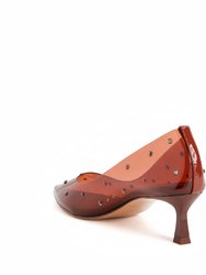 The Golden Studded Pump - Sepia