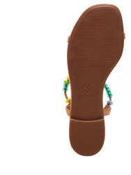 The Halie Bead Sandal - Biscotti Bright Multi