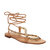 The Halie Bead Sandal - Biscotti/Gold