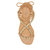 The Halie Bead Sandal - Biscotti/Gold