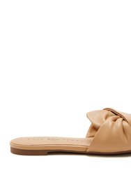 The Halie Bow Sandal - Biscotti - Biscotti