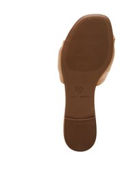 The Halie Bow Sandal - Biscotti