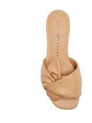 The Halie Bow Sandal - Biscotti