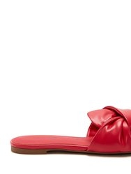 The Halie Bow Sandal - Luscious Red - Luscious Red