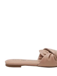 The Halie Bow Sandal - True Taupe