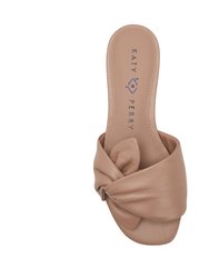 The Halie Bow Sandal - True Taupe