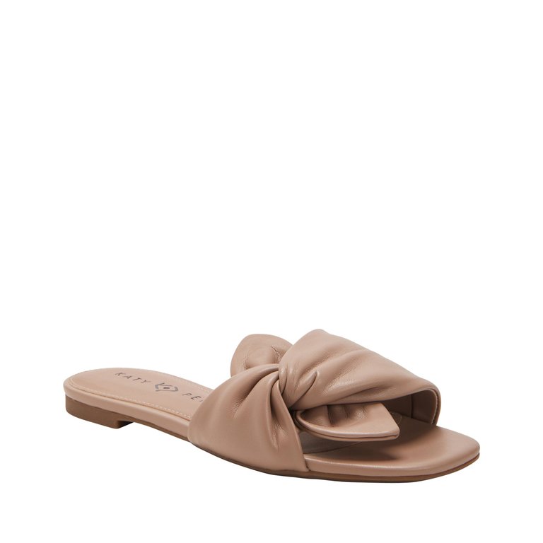 The Halie Bow Sandal - True Taupe - True Taupe