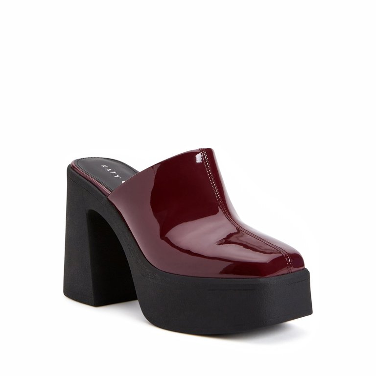 The Heightten Clog - Burgundy - Burgundy