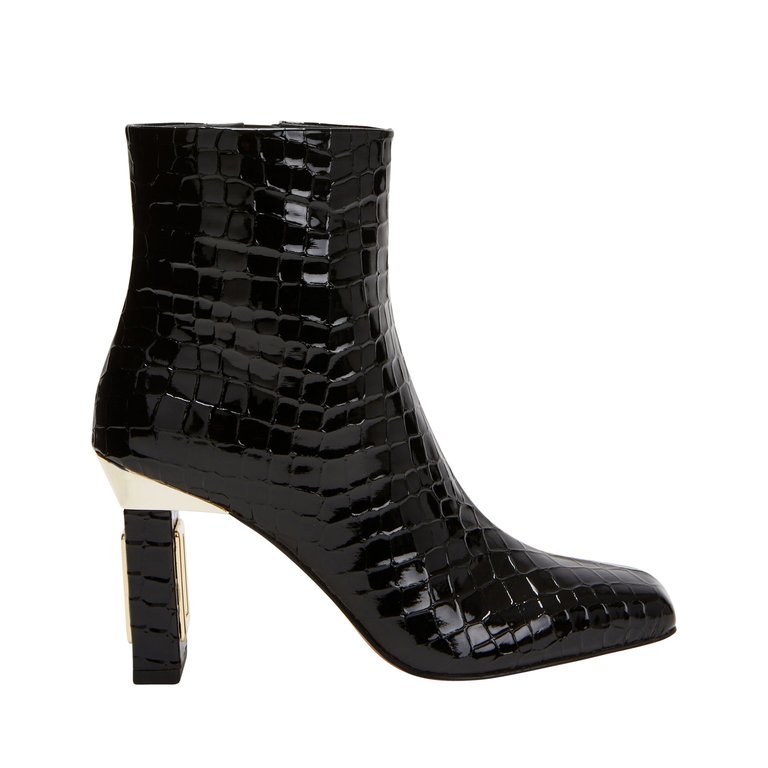 The Hollow Heel Bootie - Black - Black