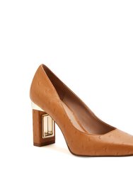 The Hollow Heel Pump Sandal - Cognac - Cognac