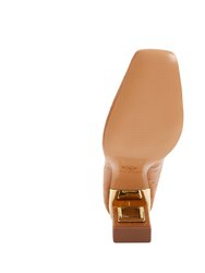 The Hollow Heel Pump Sandal - Cognac