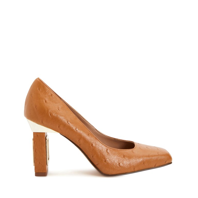 The Hollow Heel Pump Sandal - Cognac