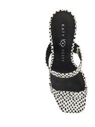 The Hollow Heel Sandal - Black White Multi