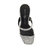 The Hollow Heel Sandal - Black White Multi