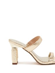 The Hollow Heel Sandal - Gold - Gold