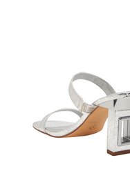 The Hollow Heel Sandal - Silver