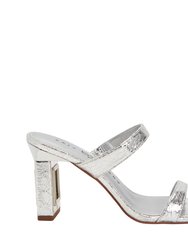 The Hollow Heel Sandal - Silver