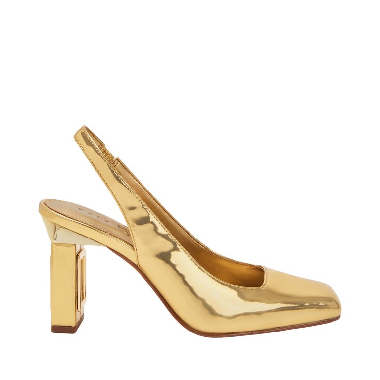 The Hollow Heel Sling Back - Gold