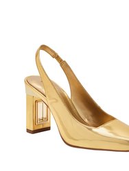 The Hollow Heel Sling Back - Gold - Gold
